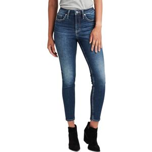 Silver Jeans Co. Women's Infinite Fit High Rise Skinny Leg Jeans, Indigo INF301, Small/27" Inseam Silver Jeans Co. Women's Infinite Fit High Rise Skinny Leg Jeans, Indigo INF301, Small/27" Inseam