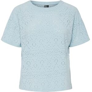 PIECES Dam Pcabby Ss Brod ANG Tee Noos Bc T-shirt, Kashmirblå, XS PIECES Dam Pcabby Ss Brod ANG Tee Noos Bc T-shirt, Kashmirblå, XS