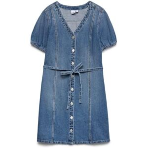 VERO MODA Vmjanet Ss V-hals kort denim klänning Noos, Mellanblå denim, M VERO MODA Vmjanet Ss V-hals kort denim klänning Noos, Mellanblå denim, M