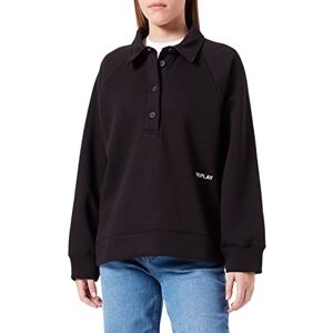 Replay dam sweatshirt, 098 svart, L Replay dam sweatshirt, 098 svart, L