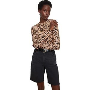 Trendyol Kvinnors flerfärgade mönster crop stickad blus flera färger, XS Trendyol Kvinnors flerfärgade mönster crop stickad blus flera färger, XS