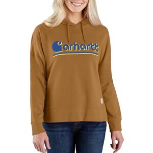 Carhartt Tencel fiberserie med lös passform, höst, grafisk tröja med huva för kvinnor, brun, L Carhartt Tencel fiberserie med lös passform, höst, grafisk tröja med huva för kvinnor, brun, L