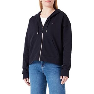 Tommy Hilfiger dam dragkedja genom huvtröja, Blå (ökenhimmel), M Tommy Hilfiger dam dragkedja genom huvtröja, Blå (ökenhimmel), M