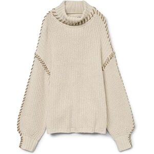 VERO MODA Stickad tröja för kvinnor, VMNEWCREAM tröja, Björk, S VERO MODA Stickad tröja för kvinnor, VMNEWCREAM tröja, Björk, S