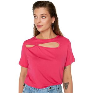 Trendyol Dam plusstorlek anpassad bas rund hals stickad plus storlek blus, fuchsia, 3XL Trendyol Dam plusstorlek anpassad bas rund hals stickad plus storlek blus, fuchsia, 3XL