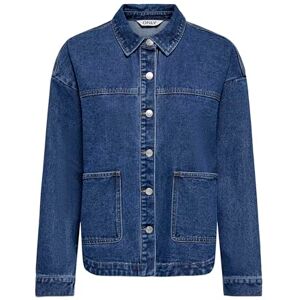 ONLY Onlferbie Ls DNM Shacket Gua Noos, Mellanblå denim, M ONLY Onlferbie Ls DNM Shacket Gua Noos, Mellanblå denim, M
