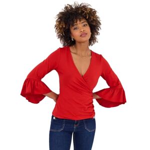 Joe Browns dammode, omlottad ärm jerseytopp, Röd, 42 Joe Browns dammode, omlottad ärm jerseytopp, Röd, 42