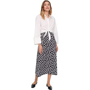 Trendyol Dam Basic Maxi A-linje normal stickad blygsamma kjolar, Svart-vit-flerfärgad, S Trendyol Dam Basic Maxi A-linje normal stickad blygsamma kjolar, Svart-vit-flerfärgad, S