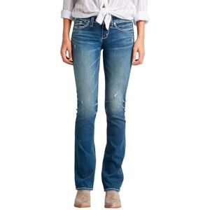 Silver Jeans Co. Silver jeans dam Tuesday Low Rise Slim Bootcut jeans, Medium indigo stressed, 31W / 31L Silver Jeans Co. Silver jeans dam Tuesday Low Rise Slim Bootcut jeans, Medium indigo stressed, 31W / 31L