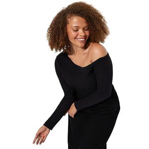 Trendyol damer raka långa ärmar midja blus i plus storlek, svart, XXL Trendyol damer raka långa ärmar midja blus i plus storlek, svart, XXL