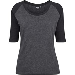 Urban Classics Dam 3/4 kontrast raglan t-shirt, kol/svart, L Urban Classics Dam 3/4 kontrast raglan t-shirt, kol/svart, L