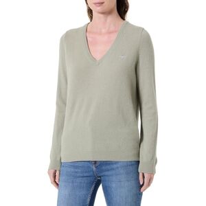 GANT Extrafine Lambswool Blend V-hals, Faded Sage, L GANT Extrafine Lambswool Blend V-hals, Faded Sage, L
