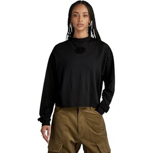 G-STAR RAW Dam mock storlek lös T Ls Wmn t-shirt, Svart (Dk Black D23868-c954-6484), L G-STAR RAW Dam mock storlek lös T Ls Wmn t-shirt, Svart (Dk Black D23868-c954-6484), L