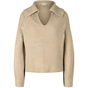 TOM TAILOR Damer Tröja 1035297, 12365 Dusty Beige, L TOM TAILOR Damer Tröja 1035297, 12365 Dusty Beige, L