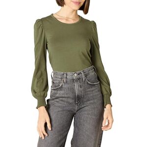 Amazon Essentials dam långärmad rund hals smockad manschett t-shirt, oliv, XX-Large Amazon Essentials dam långärmad rund hals smockad manschett t-shirt, oliv, XX-Large