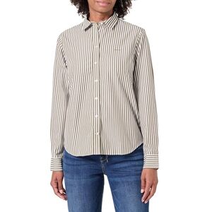 GANT Reg Classic Poplin randig skjorta blus för kvinnor, Mossgrön, 36 GANT Reg Classic Poplin randig skjorta blus för kvinnor, Mossgrön, 36