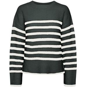 PIECES Pcline Ls O-Neck Knit Pwp Bc, Mörkaste granen, XL PIECES Pcline Ls O-Neck Knit Pwp Bc, Mörkaste granen, XL