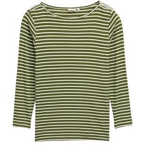 TOM TAILOR Plussize dam långärmad T-shirt, 38582 – Grön offwhite terandig, 48 plus size TOM TAILOR Plussize dam långärmad T-shirt, 38582 – Grön offwhite terandig, 48 plus size
