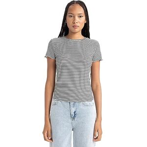 DeFacto dam-t-shirt – klassisk baströja för kvinnor – bekväm t-shirt för kvinnor, svart, XXL DeFacto dam-t-shirt – klassisk baströja för kvinnor – bekväm t-shirt för kvinnor, svart, XXL