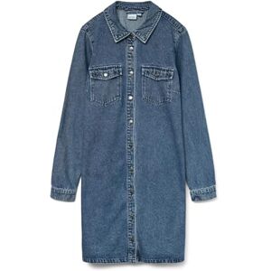 VERO MODA Kvinnlig jeansklänning VMJENNIE kort klänning, Mellanblå denim, L VERO MODA Kvinnlig jeansklänning VMJENNIE kort klänning, Mellanblå denim, L