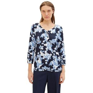 TOM TAILOR T-shirt för kvinnor, 34757 – Blått geometriskt tryck, S TOM TAILOR T-shirt för kvinnor, 34757 – Blått geometriskt tryck, S