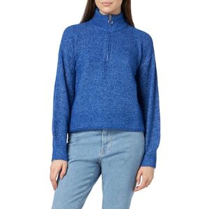 VERO MODA Bestseller A/S VMMILI LS dragkedja GA boo tröja, beaucoup blå/detalj:W. Melange, M, Beaucoup Blue/Detail:w. Melange, M VERO MODA Bestseller A/S VMMILI LS dragkedja GA boo tröja, beaucoup blå/detalj:W. Melange, M, Beaucoup Blue/Detail:w. Melange, M