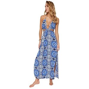 Trendyol Dam maxi bodycon normal vävd klänning, BLÅ, 64 SE Trendyol Dam maxi bodycon normal vävd klänning, BLÅ, 64 SE