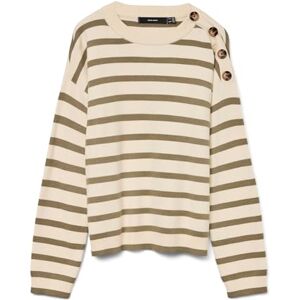 VERO MODA Vmsaba Ls O-hals knapp tröja Ga Noos, Björk, XS VERO MODA Vmsaba Ls O-hals knapp tröja Ga Noos, Björk, XS