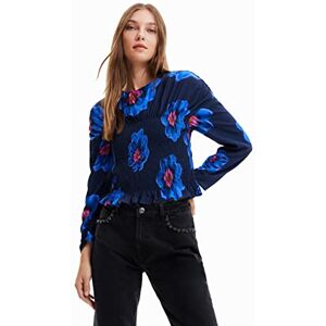 Desigual Dam BLUS_Martina 5001 marinblå blus, XL, blå, XL Desigual Dam BLUS_Martina 5001 marinblå blus, XL, blå, XL