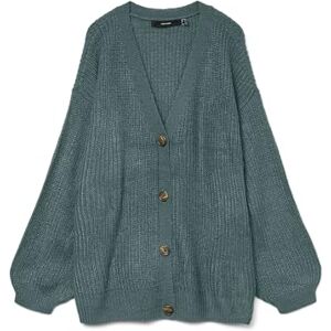 VERO MODA CURVE Vmclea Ls V-hals manschett cardigan Cur – plus size, Balsamgrön, L VERO MODA CURVE Vmclea Ls V-hals manschett cardigan Cur – plus size, Balsamgrön, L
