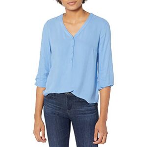 Amazon Essentials Women's Popover-skjorta med knapp och trekvartsärmar, Fransk blå, XS Amazon Essentials Women's Popover-skjorta med knapp och trekvartsärmar, Fransk blå, XS