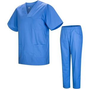 MISEMIYA Pack * 2 Pcs CASACA Y PANTALÓN SANITARIOS UNISEX UNIFORMES SANITARIOS MÉDICOS 2-817-8312 XXL, Celeste MISEMIYA Pack * 2 Pcs CASACA Y PANTALÓN SANITARIOS UNISEX UNIFORMES SANITARIOS MÉDICOS 2-817-8312 XXL, Celeste