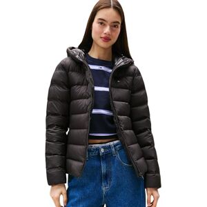 Tommy Jeans Dam TJW SLIM HOOD PRNT DOWN JCKT EXT DW0DW21617, svart, XXL, svart (svart), XXL Tommy Jeans Dam TJW SLIM HOOD PRNT DOWN JCKT EXT DW0DW21617, svart, XXL, svart (svart), XXL