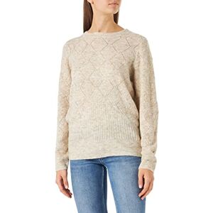 Cream dam stickad tröja tröja tröja smal passform långa ärmar, Oat Melange, XL Cream dam stickad tröja tröja tröja smal passform långa ärmar, Oat Melange, XL