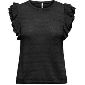 ONLY Onlaga Sl Glitter O-Neck Top KNT, svart, M ONLY Onlaga Sl Glitter O-Neck Top KNT, svart, M
