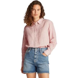 Tommy Jeans dam TJW RLX LINNSKJORTA L/S skjorta, rosa, XXS, Rosa (ädelstenar rosa/randig), XXS Tommy Jeans dam TJW RLX LINNSKJORTA L/S skjorta, rosa, XXS, Rosa (ädelstenar rosa/randig), XXS