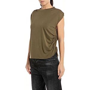 Replay Dam ärmlös t-shirt, 238 Army Green, XXS Replay Dam ärmlös t-shirt, 238 Army Green, XXS