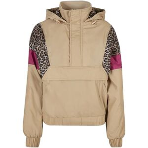 Urban Classics Damjacka Leo Pull Over jacka med djurtryck, dragkedja och magficka, finns i 4 färgvarianter, storlek XS till 5XL, unionbeige/mörk/w., XXL Urban Classics Damjacka Leo Pull Over jacka med djurtryck, dragkedja och magficka, finns i 4 färgvarianter, storlek XS till 5XL, unionbeige/mörk/w., XXL