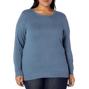 Amazon Essentials långärmad lätt tröja med rund hals (finns i plusstorlek), blå, Large Amazon Essentials långärmad lätt tröja med rund hals (finns i plusstorlek), blå, Large