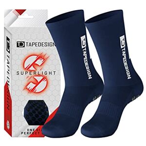 Tapedesign – "Superlight – 1 par halkfria, ultralätta fotbollsstrumpor mörkblå med gummerade noppor (unisex) – sportstrumpor med grepp kvinnor och män – halkfria fotbollsstrumpor andas Tapedesign – "Superlight – 1 par halkfria, ultralätta fotbollsstrumpor mörkblå med gummerade noppor (unisex) – sportstrumpor med grepp kvinnor och män – halkfria fotbollsstrumpor andas