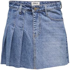 ONLY Dam Onlkadie Reg Pleat DNM Skort Mae, Ljusblå denim, M ONLY Dam Onlkadie Reg Pleat DNM Skort Mae, Ljusblå denim, M