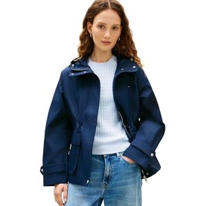 Tommy Hilfiger dam bomull nylon verktyg kort parka WW0WW48612, blå, XS Tommy Hilfiger dam bomull nylon verktyg kort parka WW0WW48612, blå, XS