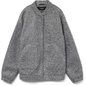 VERO MODA Kvinnlig Blousonjacka VMAMBER jacka, Medium grå melerad, S VERO MODA Kvinnlig Blousonjacka VMAMBER jacka, Medium grå melerad, S