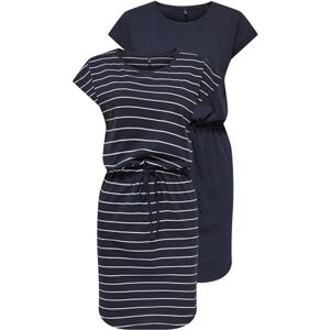 ONLY Onlmay Life S/S Dress 2-pack Ay Cs JRS, natthimmel, S ONLY Onlmay Life S/S Dress 2-pack Ay Cs JRS, natthimmel, S
