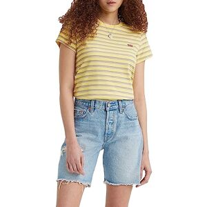 Levi's Perfect Tee T-Shirt dam, Cool Stripe Powdered Yellow, XS Levi's Perfect Tee T-Shirt dam, Cool Stripe Powdered Yellow, XS