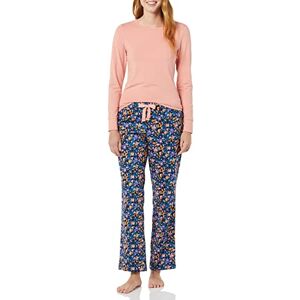 Amazon Essentials lätt flanellbyxa och långärmad t-shirt sovset (finns i plusstorlek), laxrosa/blommig kamouflage, X-Small Amazon Essentials lätt flanellbyxa och långärmad t-shirt sovset (finns i plusstorlek), laxrosa/blommig kamouflage, X-Small