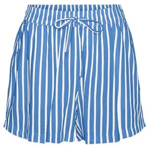 VERO MODA dam Vmlinn WVN Noos shorts, Marina/ränder: olga snövit, XS VERO MODA dam Vmlinn WVN Noos shorts, Marina/ränder: olga snövit, XS