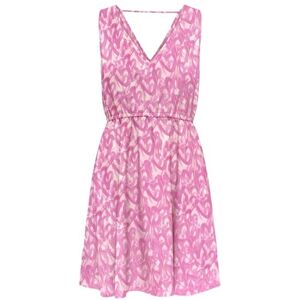 ONLY Onlnova Life Vis Sara String Dress AOP, Chockande rosa, S ONLY Onlnova Life Vis Sara String Dress AOP, Chockande rosa, S