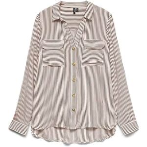 VERO MODA damblusar, skjorta, ledig med bröstfickor, normal stretch, 3/4-ärm, topp, topp, BRUN, L VERO MODA damblusar, skjorta, ledig med bröstfickor, normal stretch, 3/4-ärm, topp, topp, BRUN, L