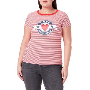 Love Moschino Dam Boxy fit kortärmad T-shirt, vit röd, 42, Vit röd, 42 SE Love Moschino Dam Boxy fit kortärmad T-shirt, vit röd, 42, Vit röd, 42 SE